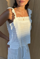 STRAPPY LACE TOP