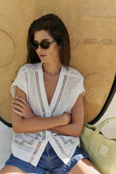 INSET-LACE SHIRT