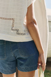 CHEMISE EN DENTELLE INSÉRÉE