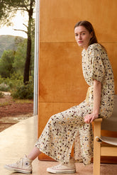 DOUBLE-GAUZE PRINTED DRESS