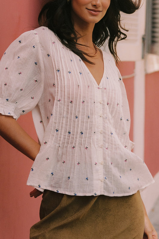 ROMANTIC FLORAL EMBROIDERED SHIRT 1