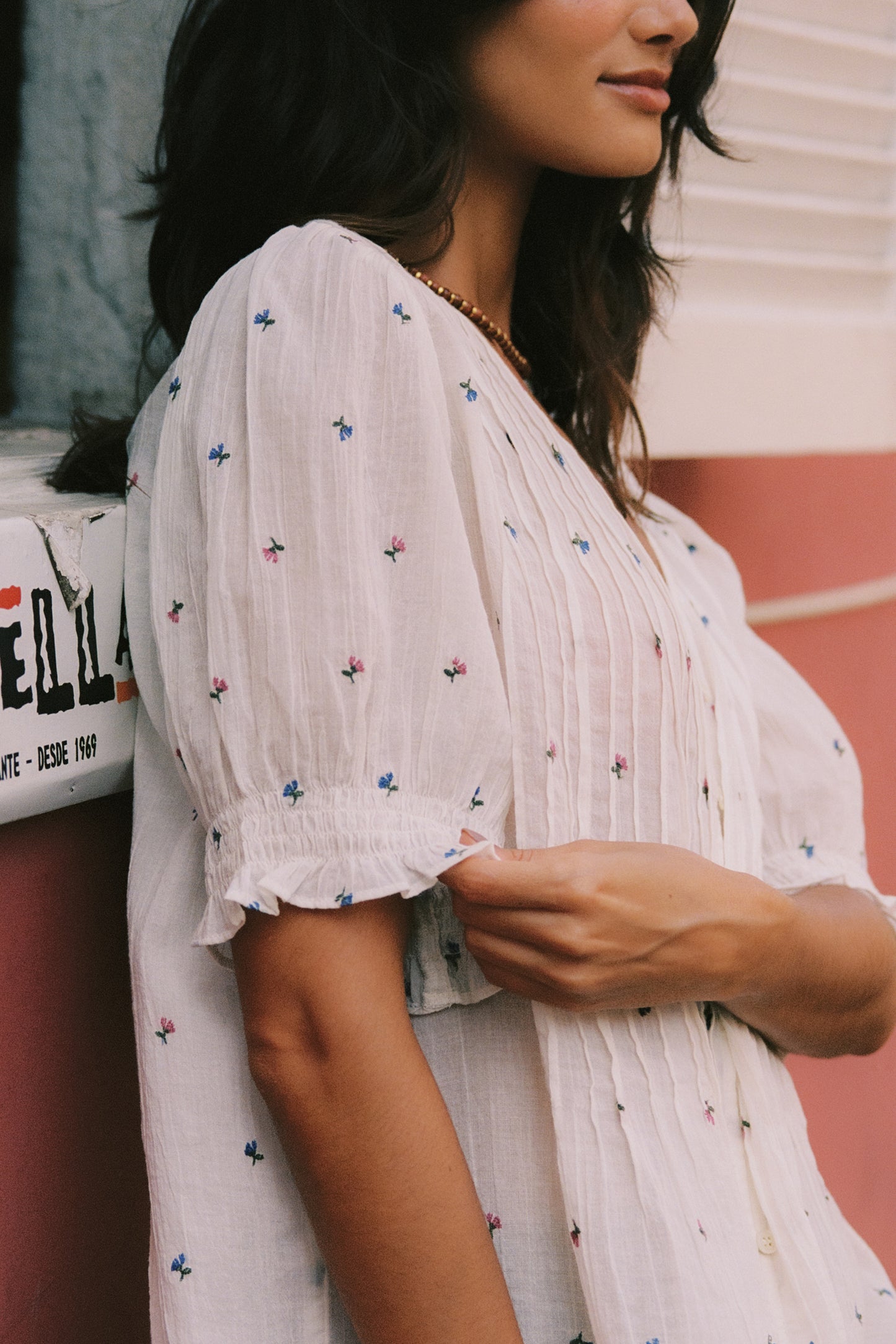 ROMANTIC FLORAL EMBROIDERED SHIRT