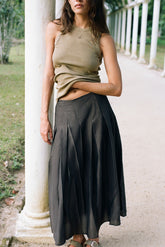 COTTON SILK GODETS SKIRT