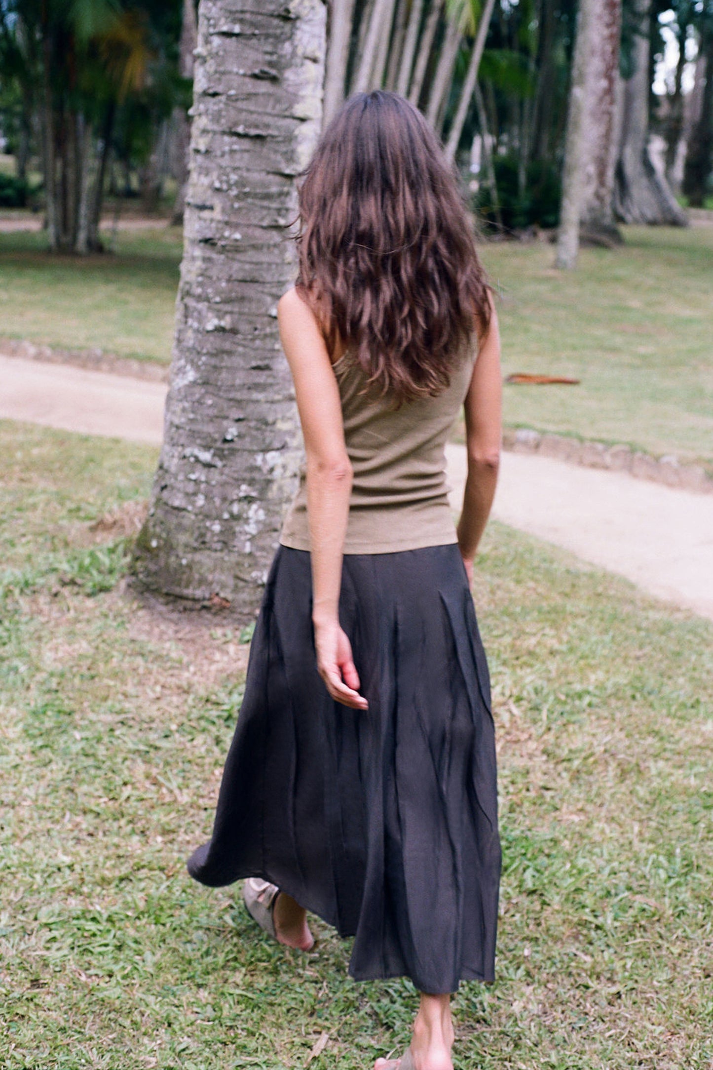 COTTON SILK GODETS SKIRT