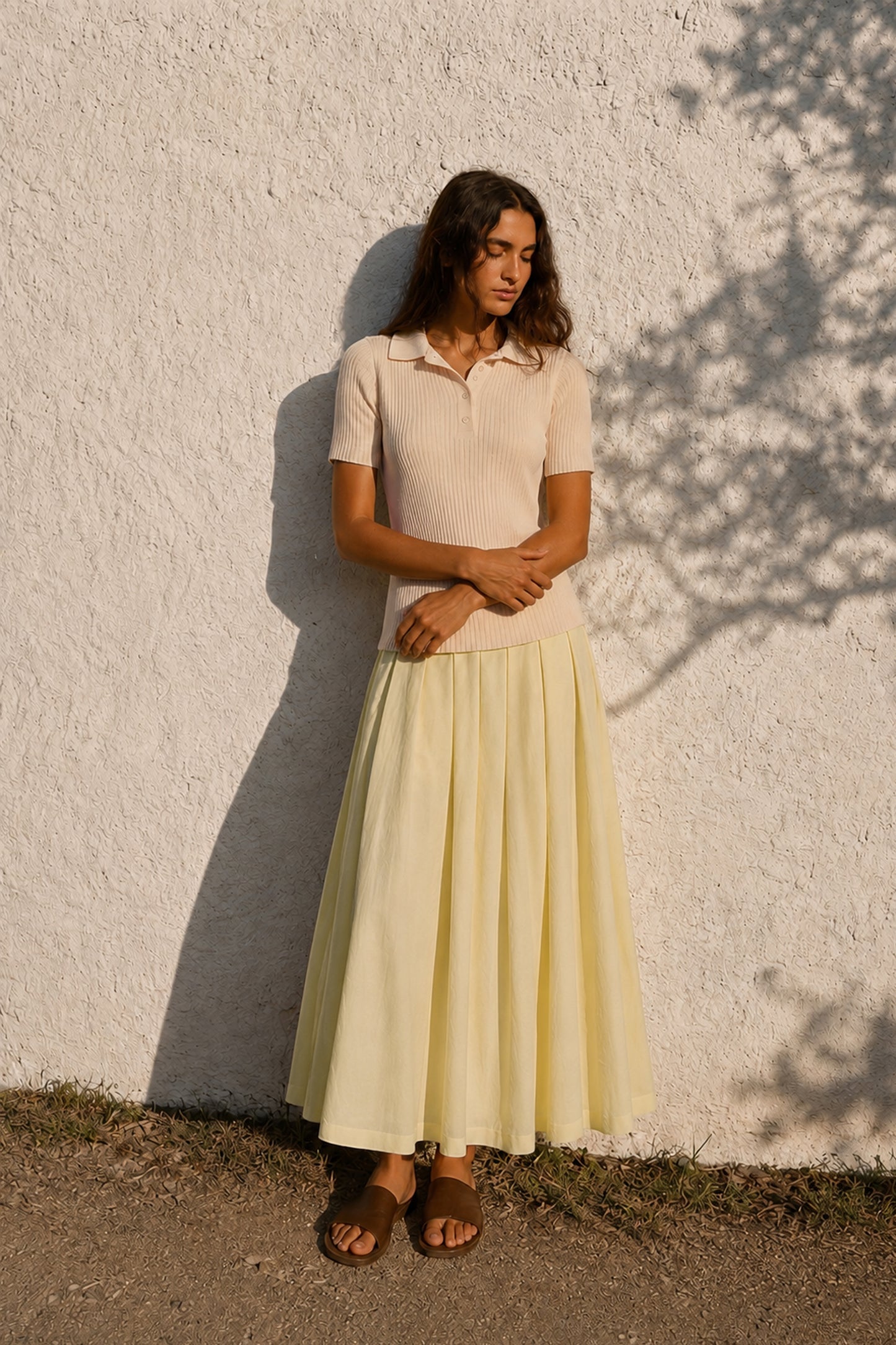 [CL] COTTON SILK GODETS SKIRT