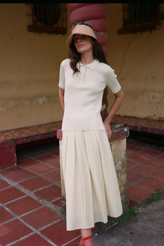 FALDA GODETS ALGODÓN SEDA 2