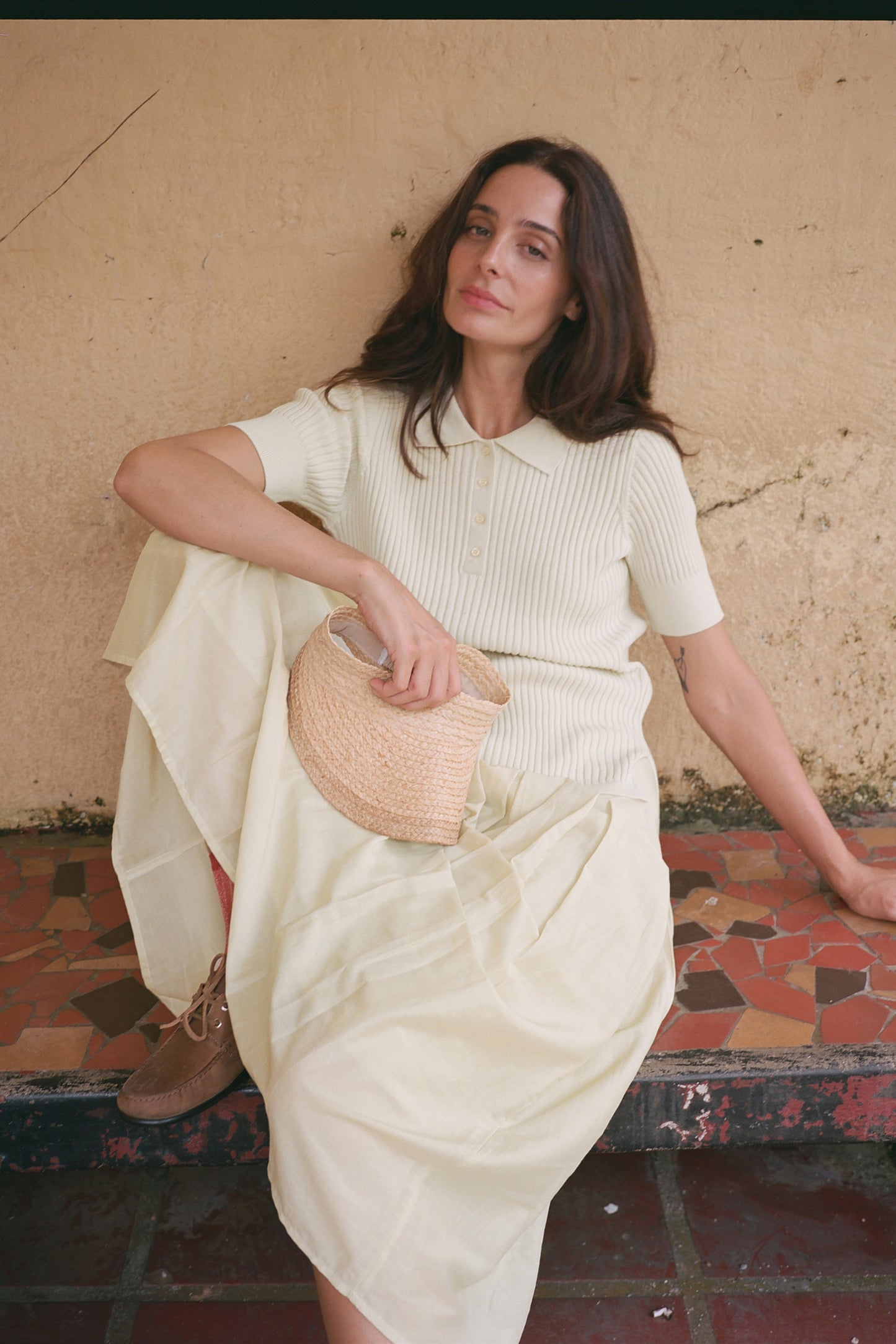 FALDA GODETS ALGODÓN SEDA