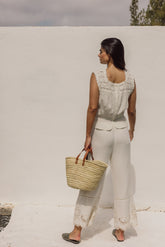 TOP CON CROCHET Y PUNTILLAS