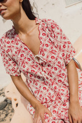VINTAGE PRINT SHIRT WITH TIES