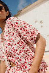VINTAGE PRINT SHIRT WITH TIES