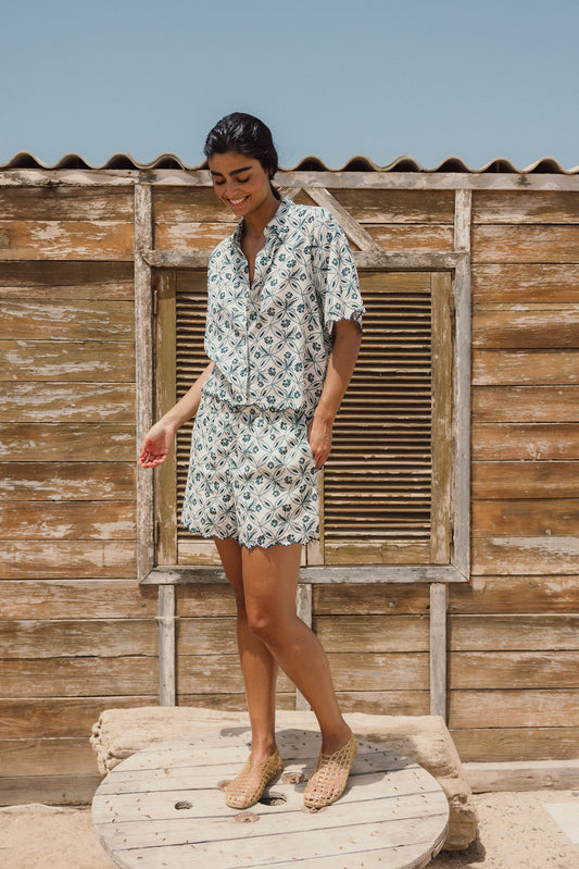 [CL] VINTAGE PRINT SHORT 2