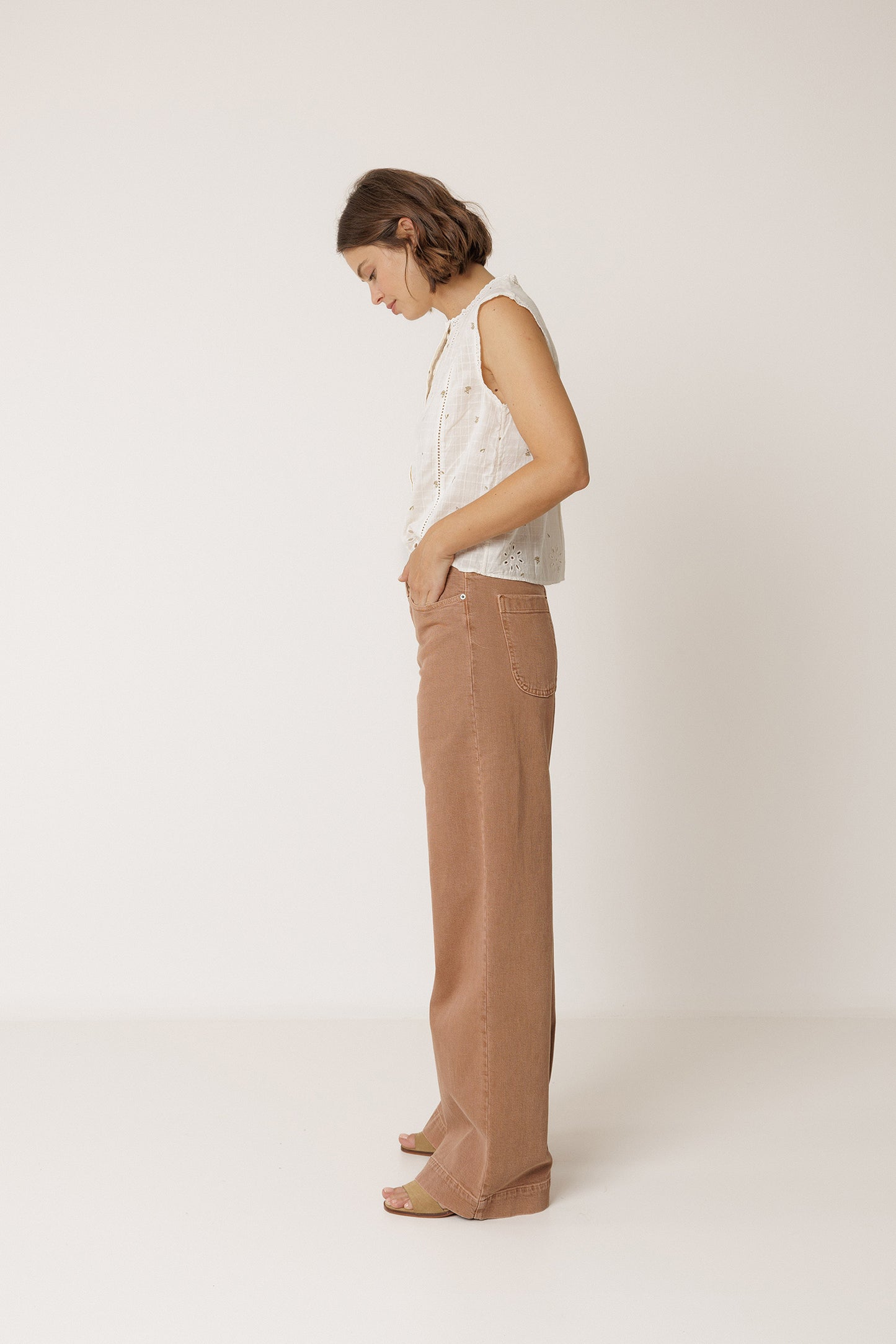 CROSSED-WAISTBAND PANT
