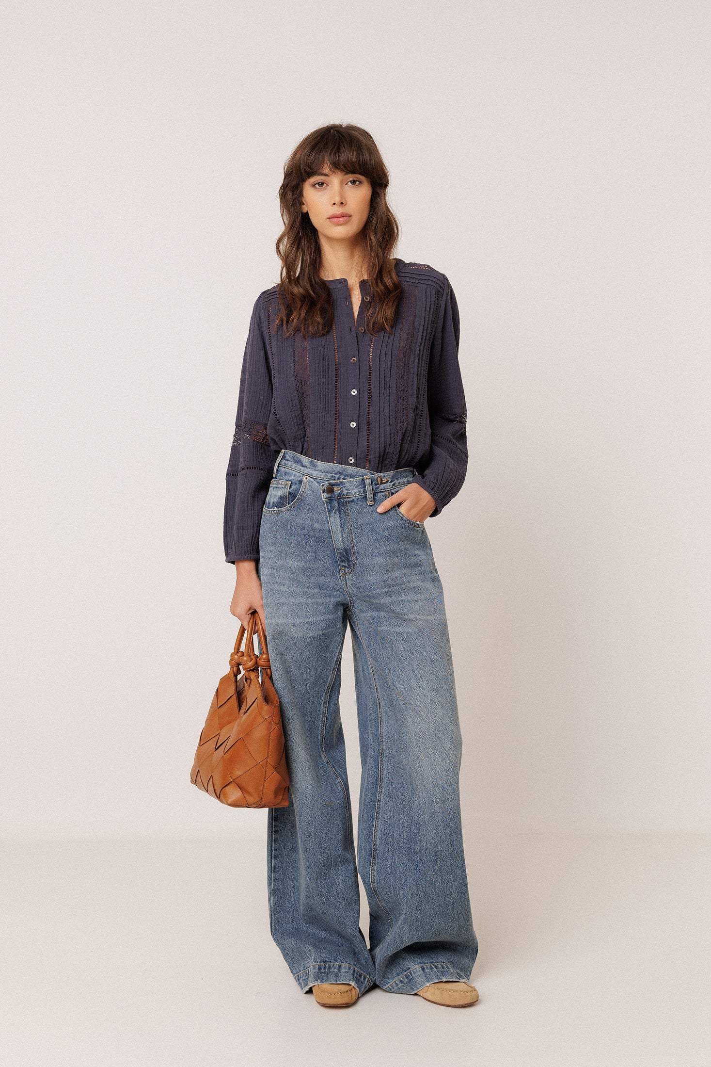 ROMANTIC DOUBLE GAUZE SHIRT | INDI&COLD
