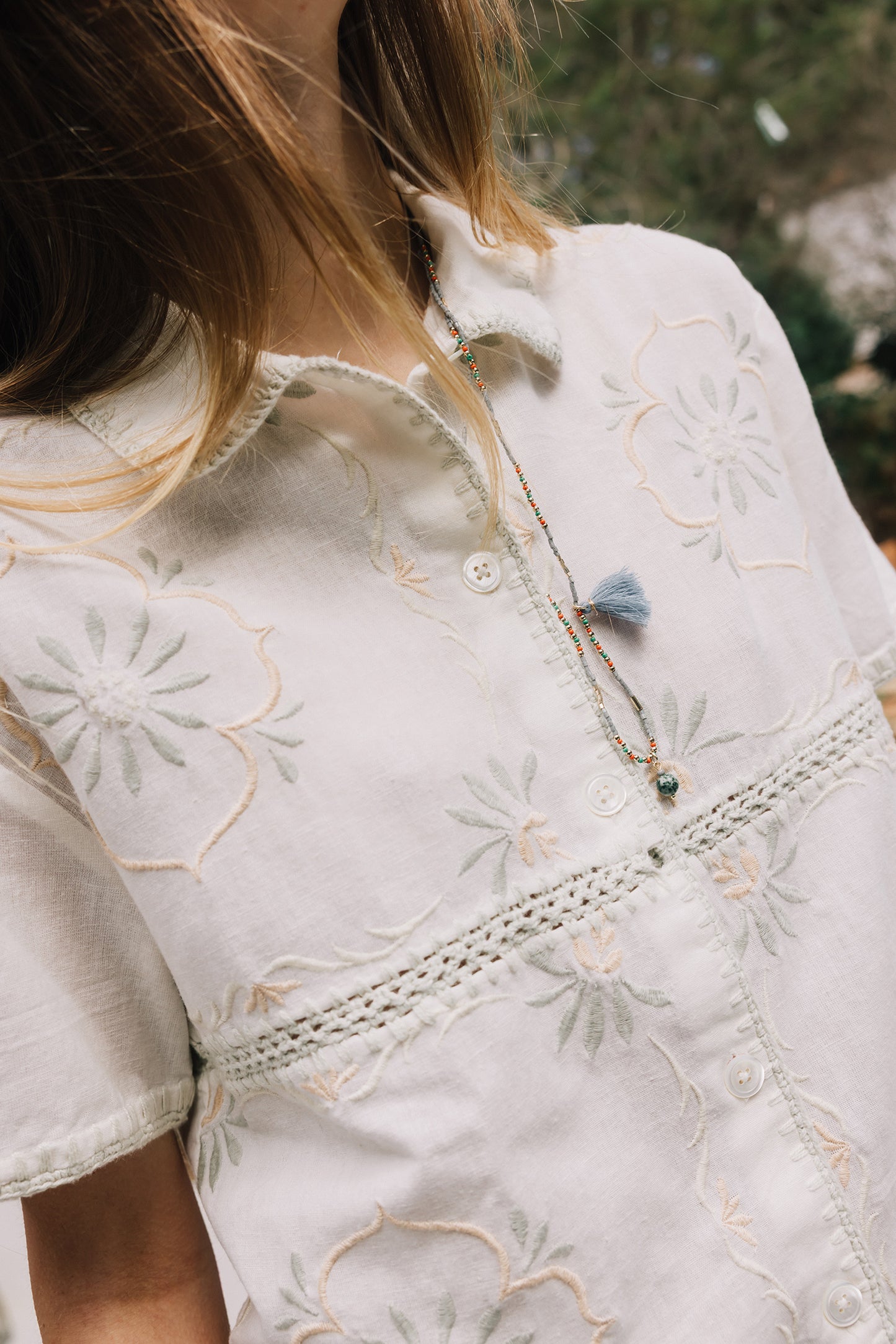 FLORAL EMBROIDERED SHIRT