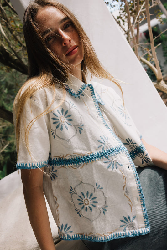FLORAL EMBROIDERED SHIRT 1