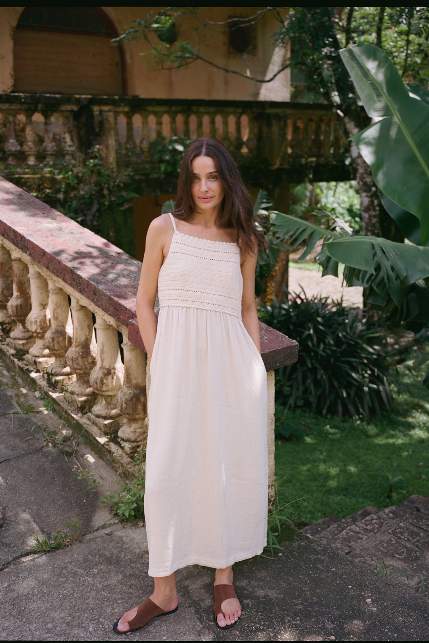 VESTIDO DOBLE GASA CROCHET