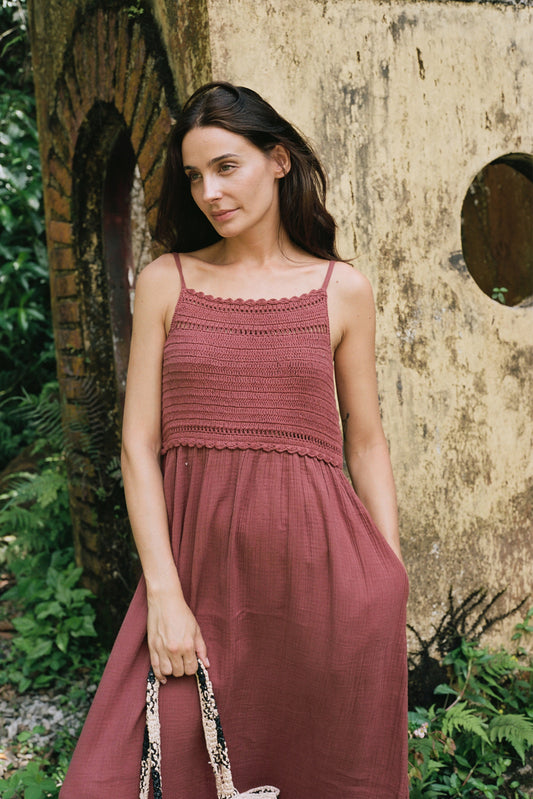 VESTIDO DOBLE GASA CROCHET 4