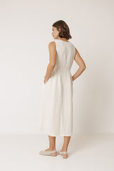 LINEN MULTIPOSITION DRESS