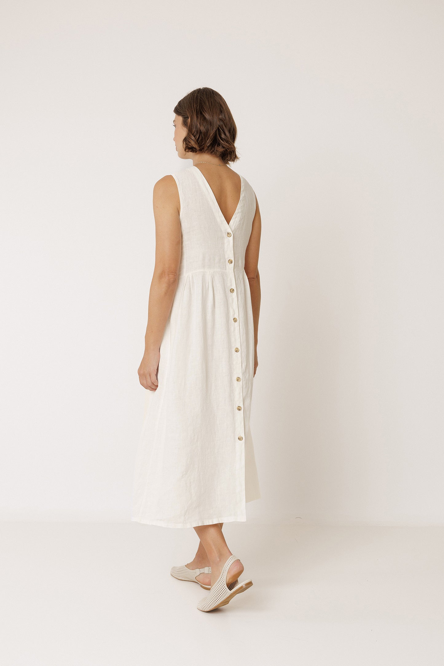 LINEN MULTIPOSITION DRESS