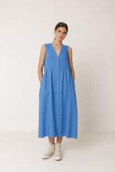LINEN MULTIPOSITION DRESS