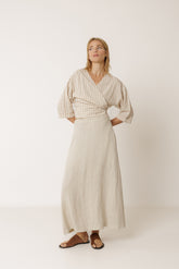LONG LINEN SKIRT