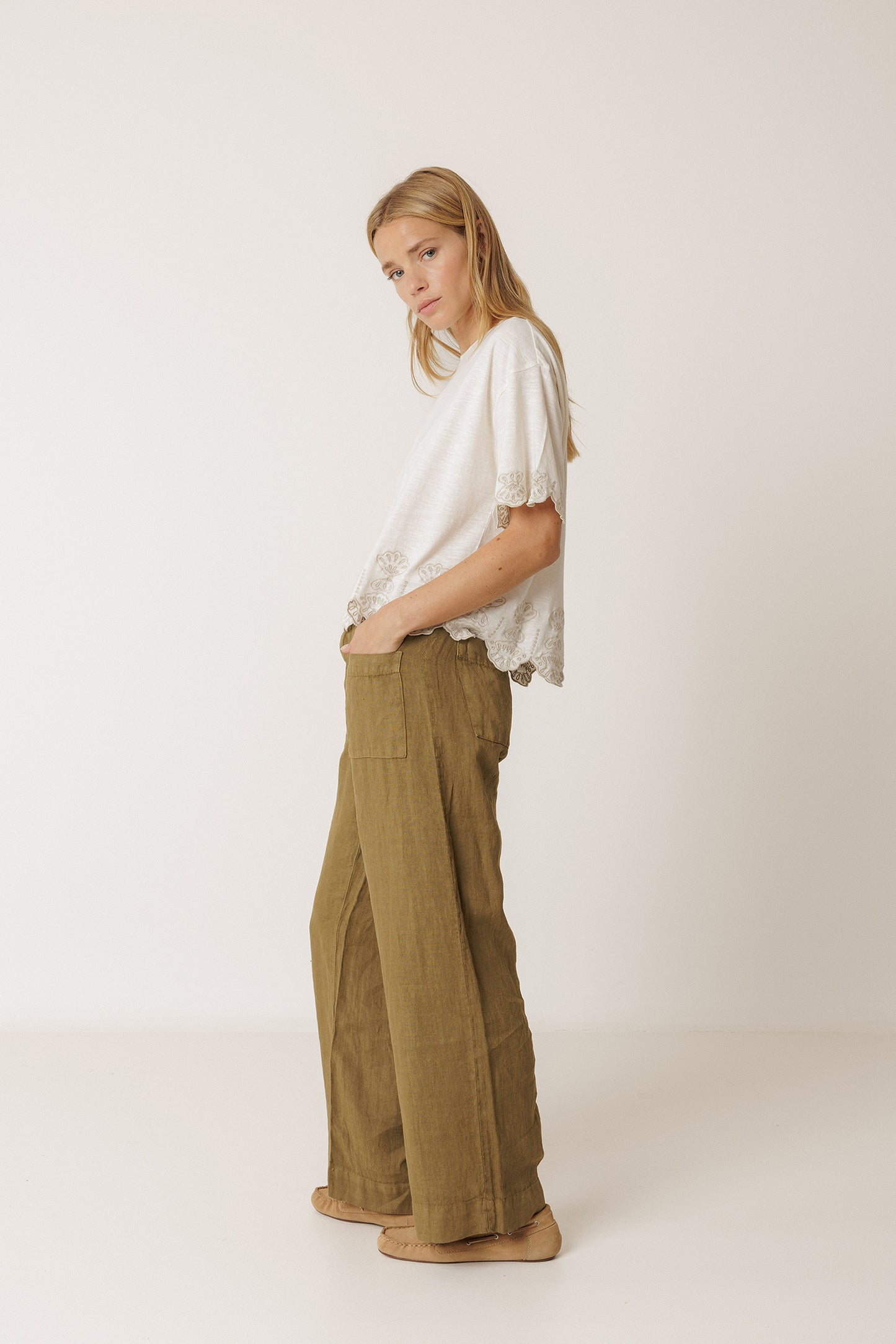 PANTALON FLUIDE EN LIN
