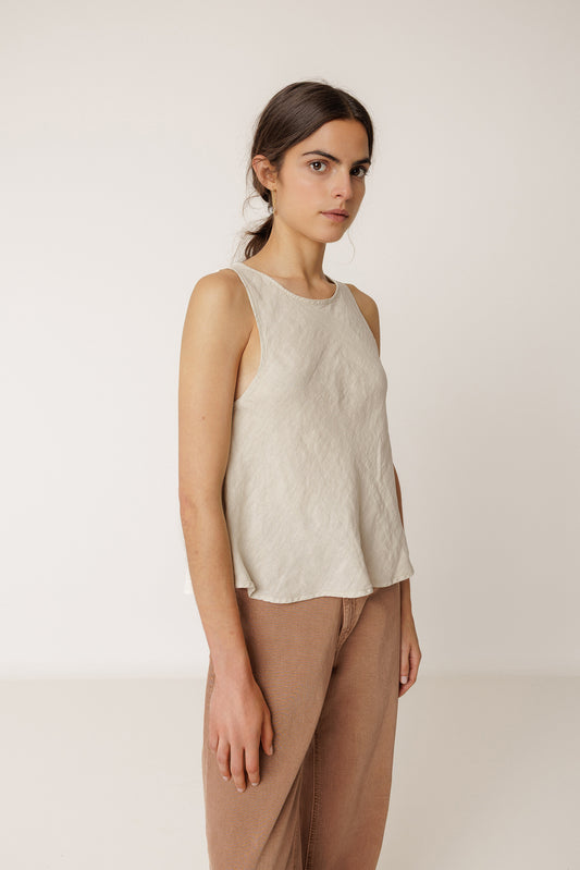 SHORT LINEN TOP 2