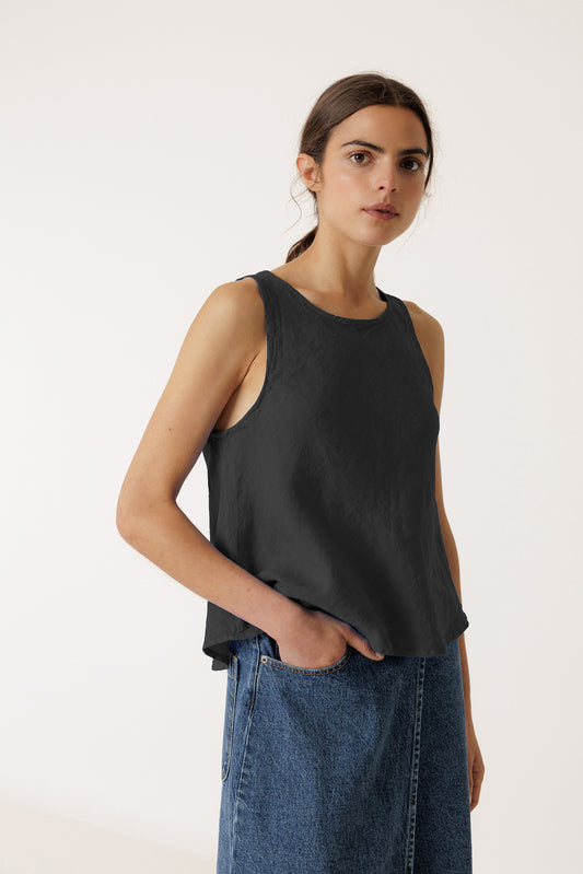 SHORT LINEN TOP 2