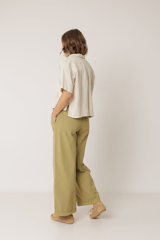 CROP LINEN SHIRT 3