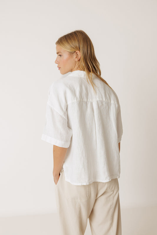 CROP LINEN SHIRT 3