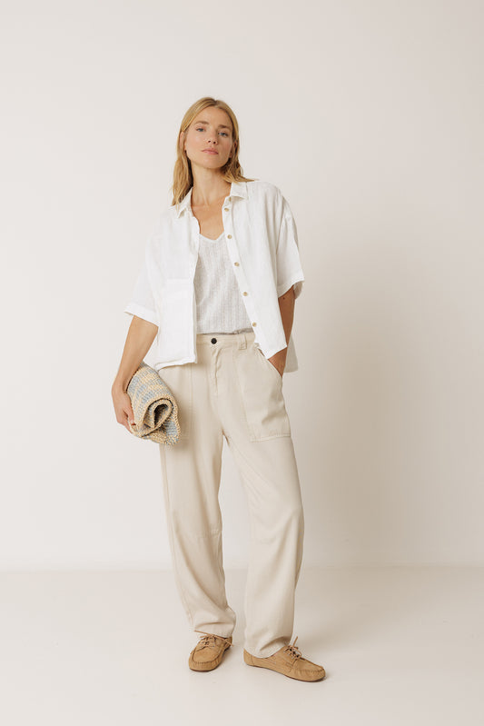 CROP LINEN SHIRT 4