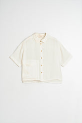 CROP LINEN SHIRT