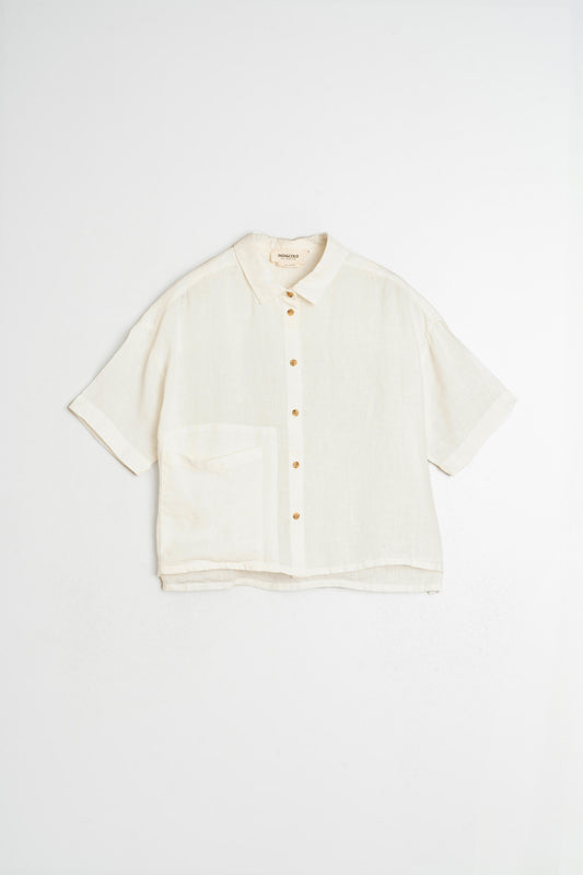 CROP LINEN SHIRT 5