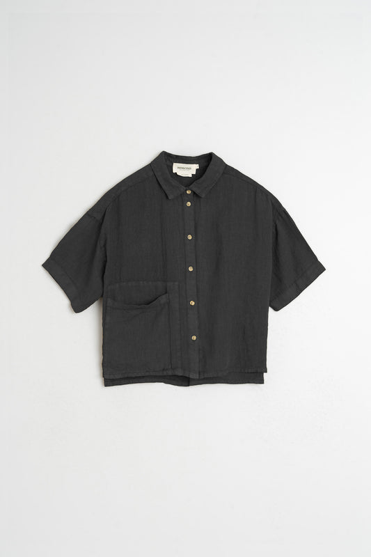 CROP LINEN SHIRT 2