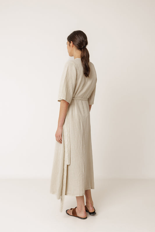 CROSSOVER LINEN DRESS 3