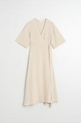 VESTIDO CRUZADO LINO