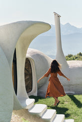 CROSSOVER LINEN DRESS