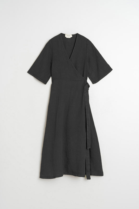 CROSSOVER LINEN DRESS 4