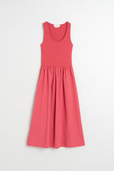 COMBINATION POPLIN DRESS