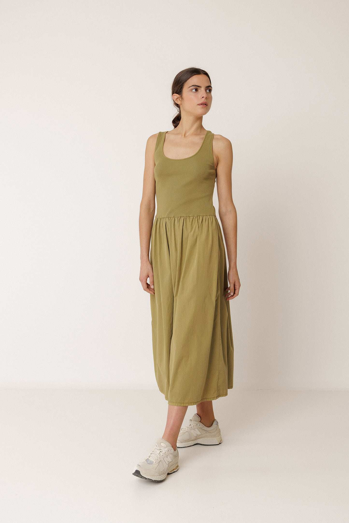 ROBE EN POPELINE COMBINÉE