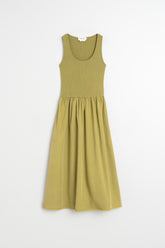 COMBINATION POPLIN DRESS