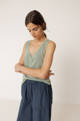 PANTALON DROIT EN POPELINE