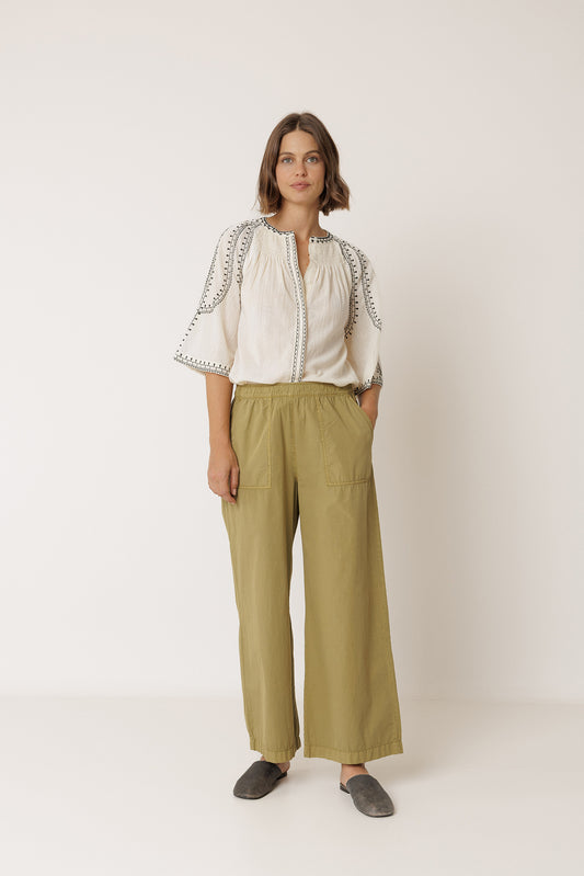 STRAIGHT POPLIN PANT 2
