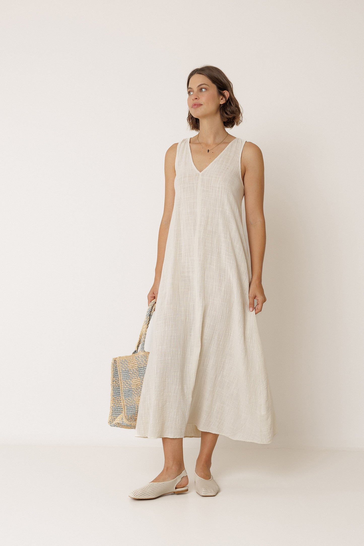 MAXI VESTIDO CREPADO