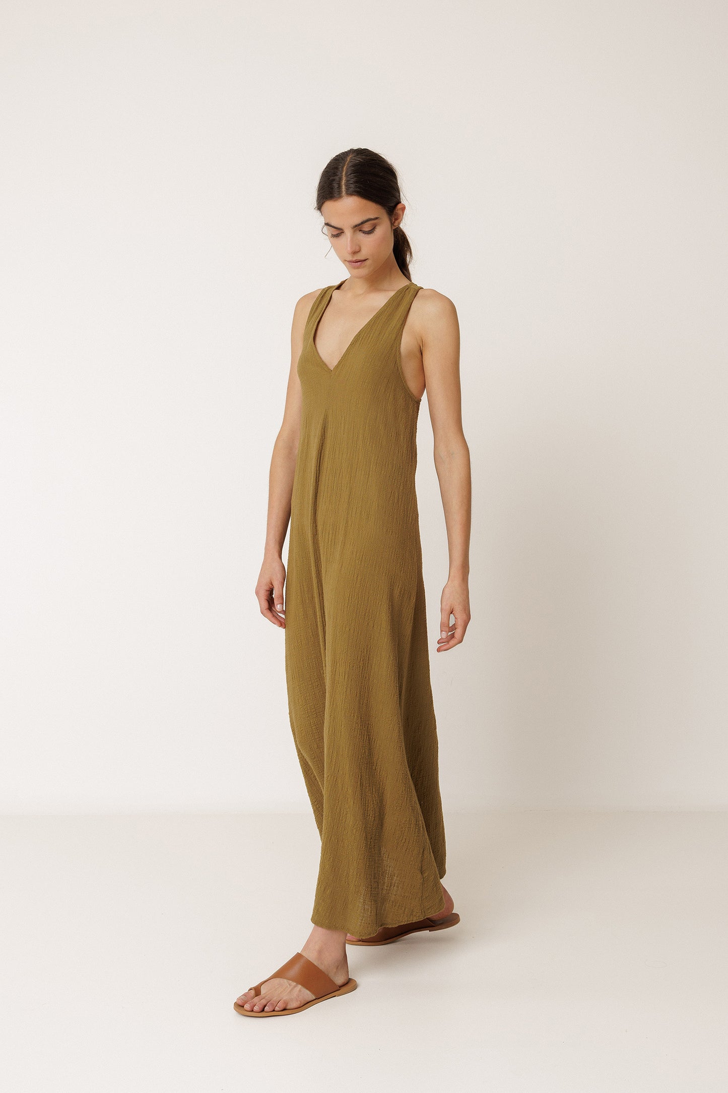 ROBE LONGUE CRÊPÉE