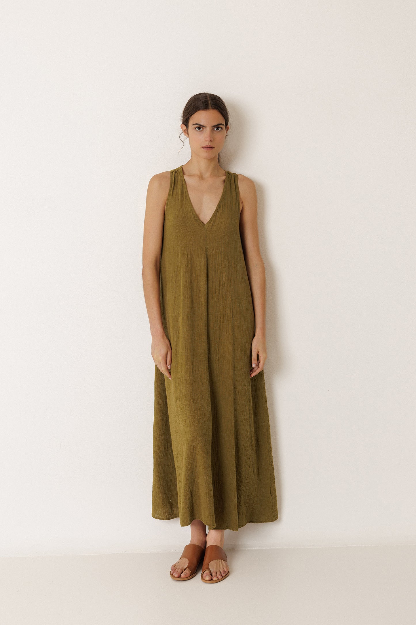 ROBE LONGUE CRÊPÉE
