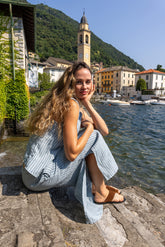 STRIPED LINEN VEST