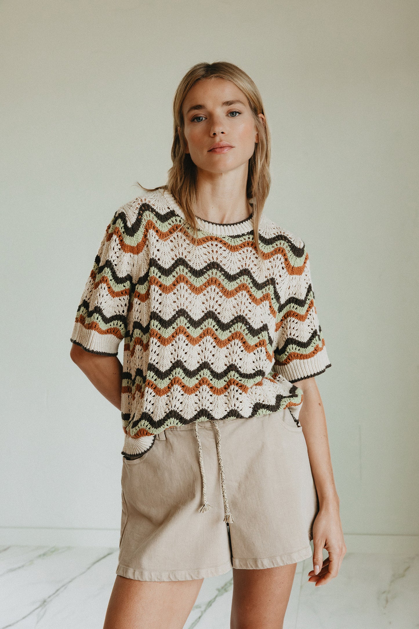 [CL] ZIG-ZAG CROCHET SWEATER