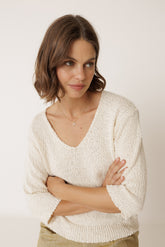 ORGANIC COTTON BOUCLÉ SWEATER