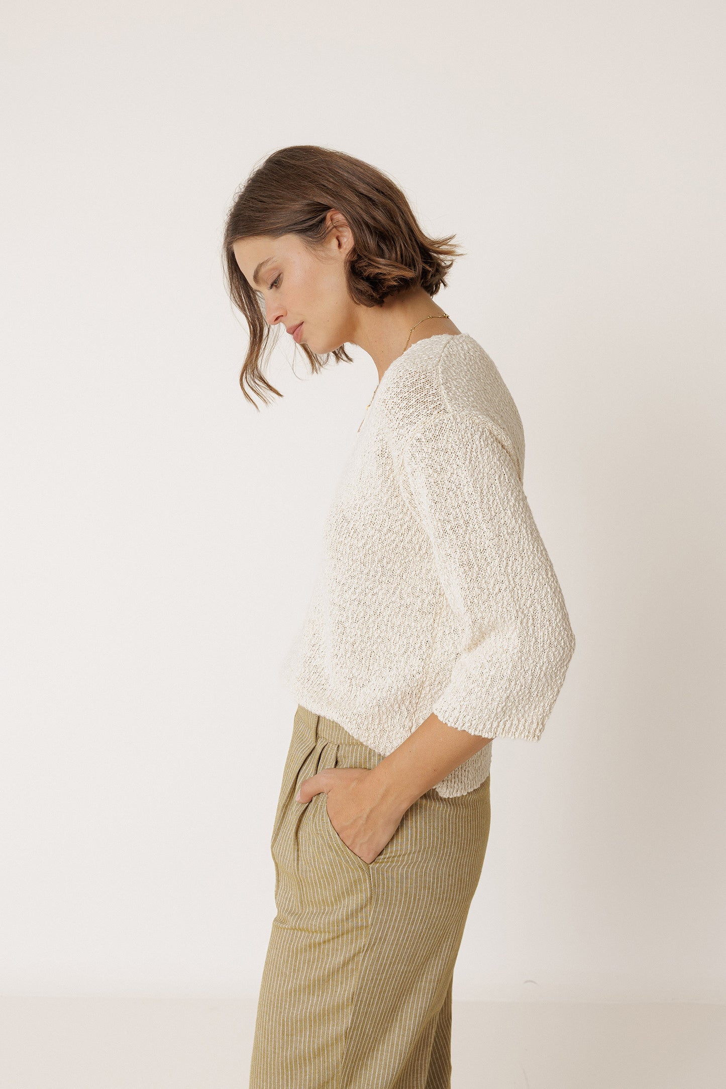 ORGANIC COTTON BOUCLÉ SWEATER